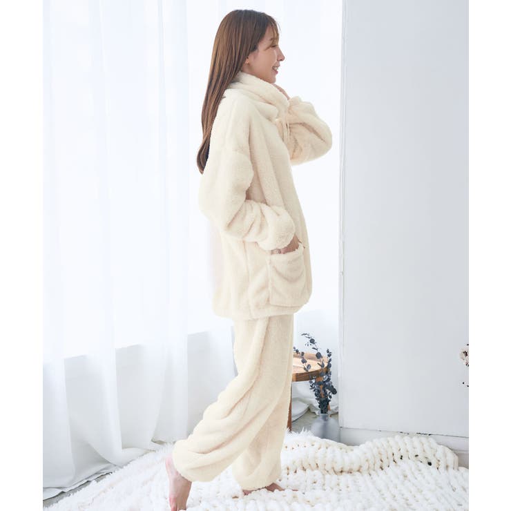 【WEB限定】首まであったか フリース 長袖 上下セット | aimerfeel | 詳細画像8 