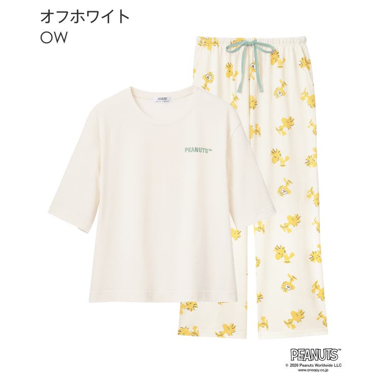 PEANUTS スヌーピー バックプリント 半袖 綿混 上下セット | aimerfeel | 詳細画像17 