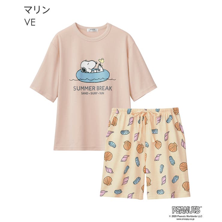 PEANUTS スヌーピー サマー 半袖 綿混 上下セット | aimerfeel | 詳細画像15 