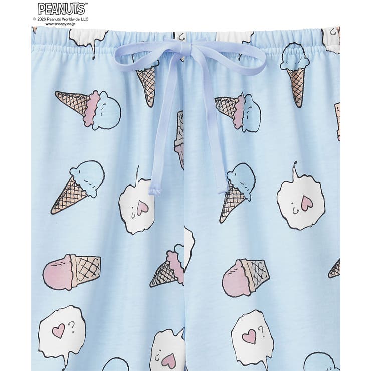 PEANUTS スヌーピー サマー 半袖 綿混 上下セット | aimerfeel | 詳細画像9 