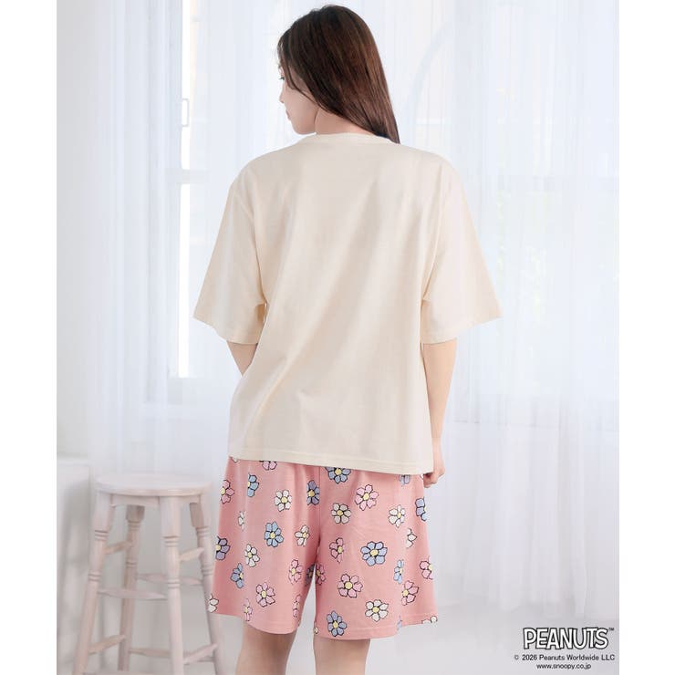 PEANUTS スヌーピー サマー 半袖 綿混 上下セット | aimerfeel | 詳細画像6 