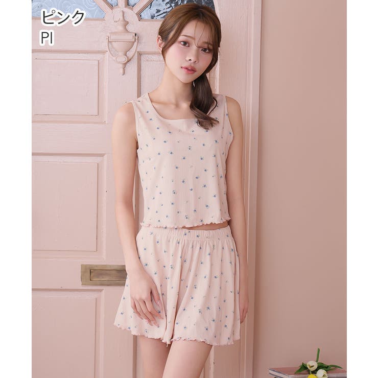 小花柄 カーディガン付き 長袖 3点セット | aimerfeel | 詳細画像9 