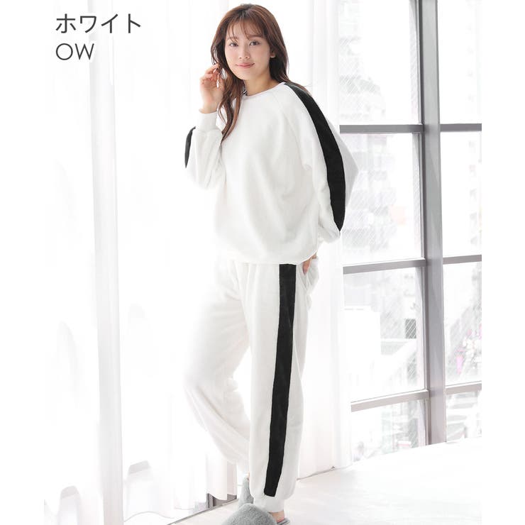 ライン フリース 長袖 上下セット (男女兼用サイズ)[品番：SK000010239]｜aimerfeel（エメフィール ）のレディースファッション通販｜SHOPLIST（ショップリスト）