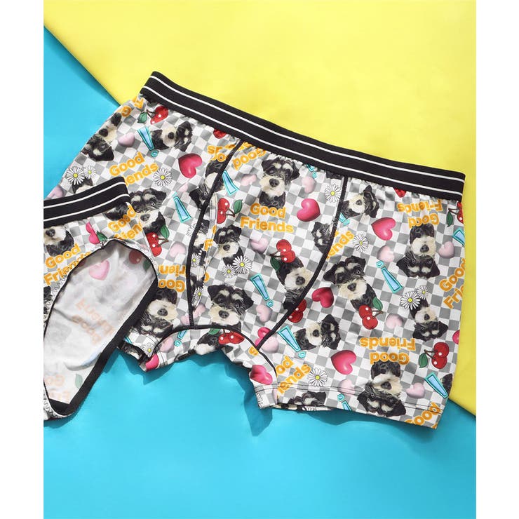 シュナウザー 3Dステッカー メンズ ボクサーショーツ (前開き) | aimerfeel | 詳細画像2 