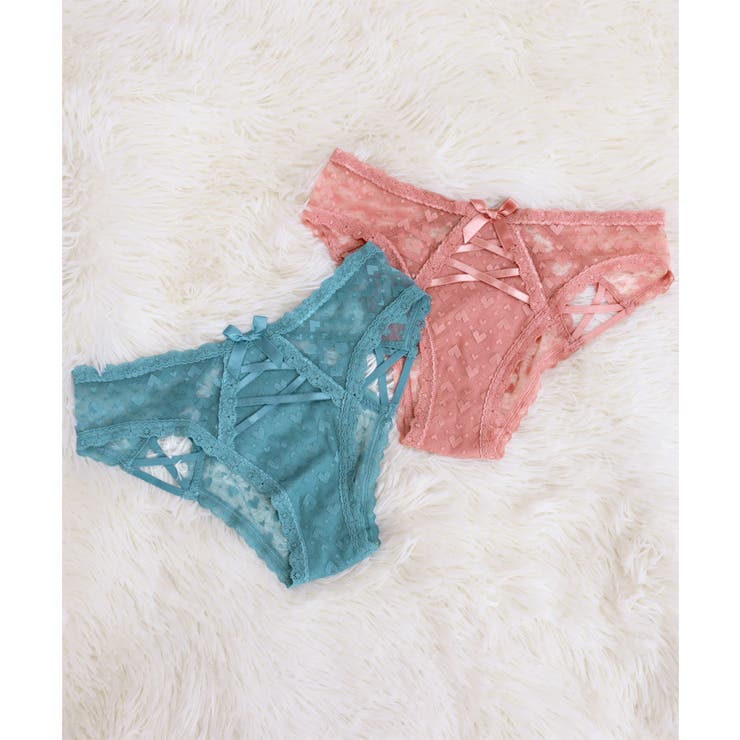 ハートチュール レースアップ ハーフバックショーツ | aimerfeel | 詳細画像4 