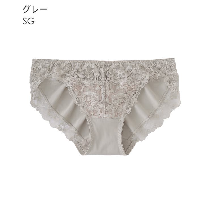 SG-グレー | フローラルレース プレーンショーツ | aimerfeel