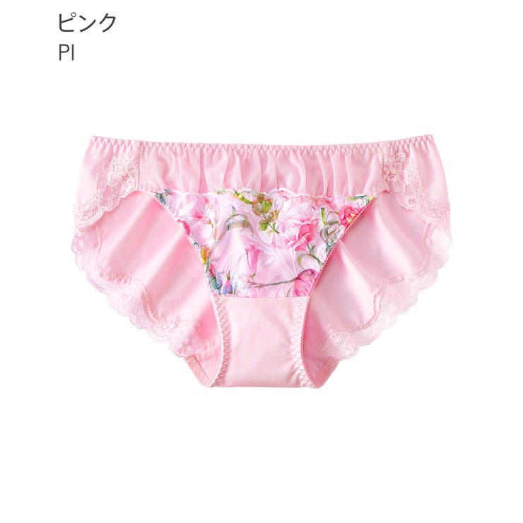 ▽フルバックショーツ ミックスフラワー プレーンショーツ