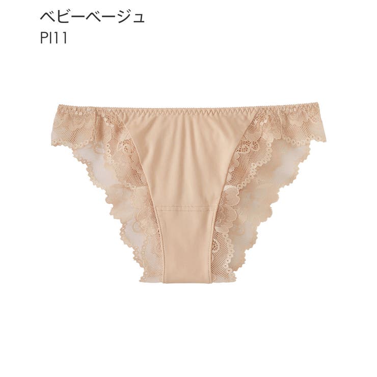 PI11-ベビーベージュ | バーレスク レース ハーフバックショーツ | aimerfeel