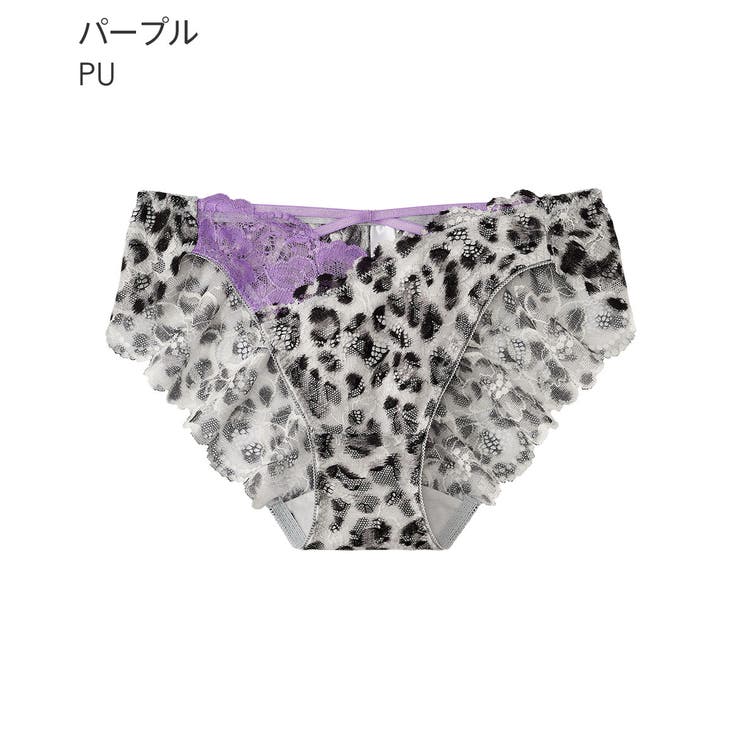 PU-パープル | ヒョウ カシュクールレース プレーンショーツ | aimerfeel