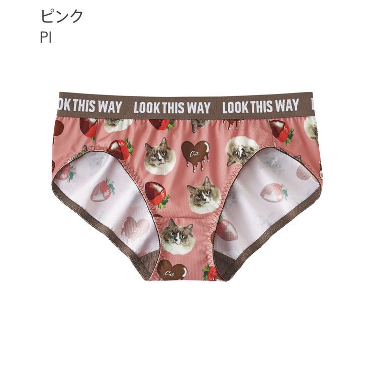 PI-ピンク | CHOCO CAT プレーンショーツ | aimerfeel