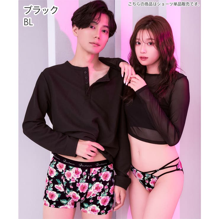 ローズ柄 ハーフバックショーツ | aimerfeel | 詳細画像3 