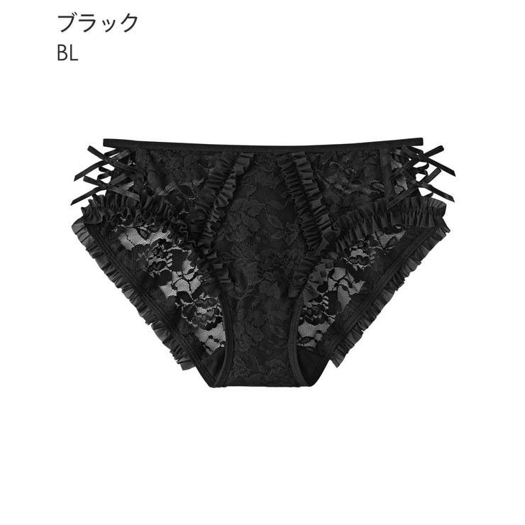 BL-ブラック | サイド リボンクロス プレーンショーツ | aimerfeel