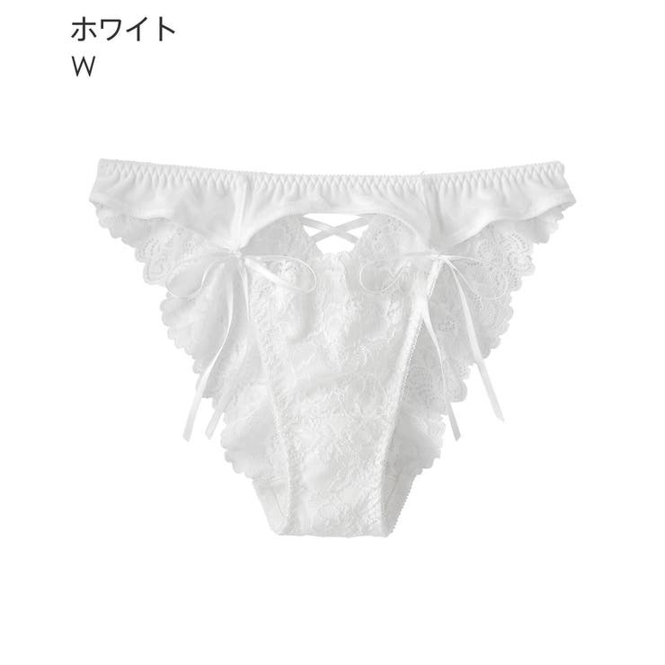 W-ホワイト | シークレットリボン ハーフバックショーツ | aimerfeel