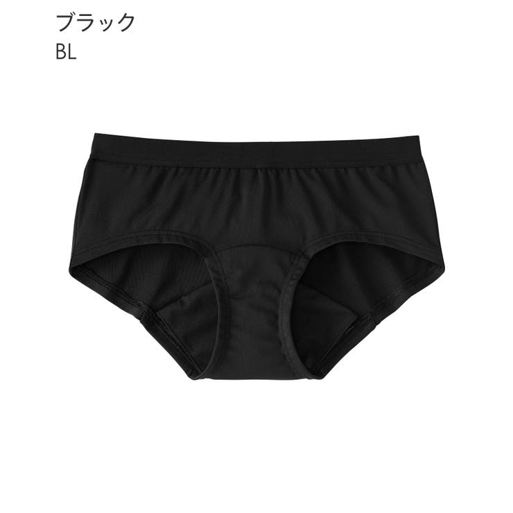 BL-ブラック | 太ゴム シンプル ベーシック ヒップハング サニタリーショーツ | aimerfeel