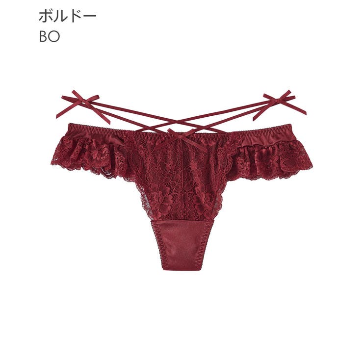 BO-ボルドー | サテンリボン Tバックショーツ | aimerfeel
