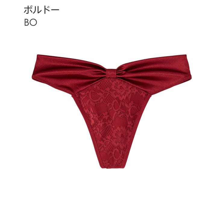 BO-ボルドー | バックサテン リボン Tバックショーツ | aimerfeel