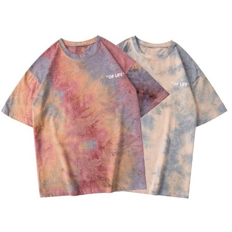 HOOK 新作 個性派タイダイ染め半袖Tシャツ[品番：XT000004087]｜HOOK