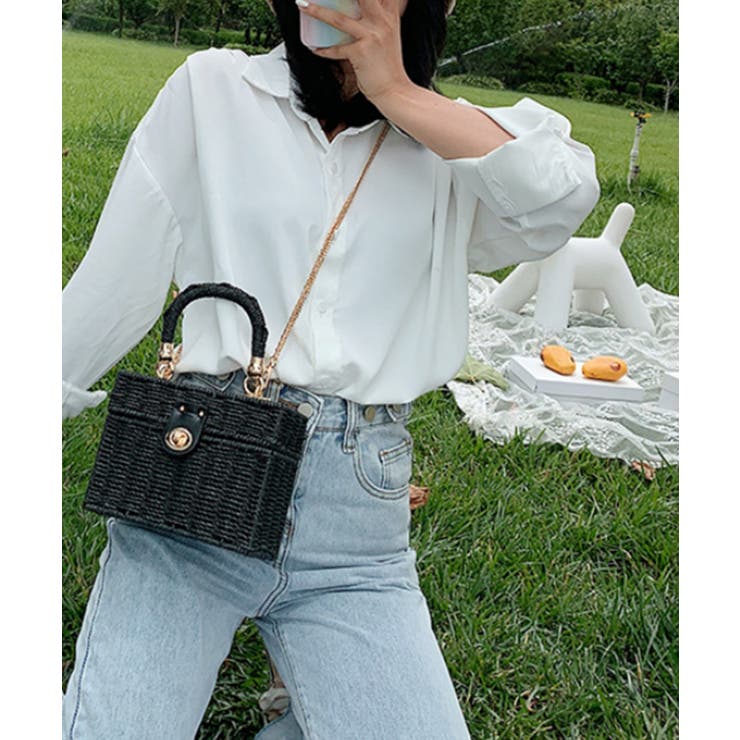 【新品未使用】カゴバッグ　シルバー　ounce 韓国ブランド 楽天市場】【予約商品】 かごバッグ バニティバッグ ショルダー