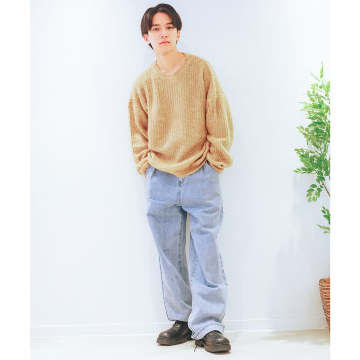 モヘアライクニットプルオーバー ユニセックス オーバーサイズ | aimoha  | 詳細画像44 