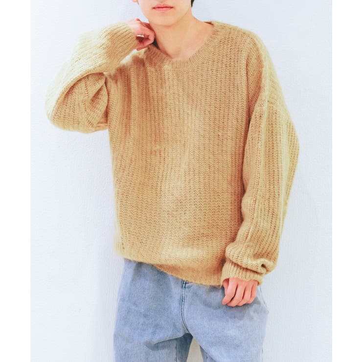 モヘアライクニットプルオーバー ユニセックス オーバーサイズ | aimoha  | 詳細画像41 