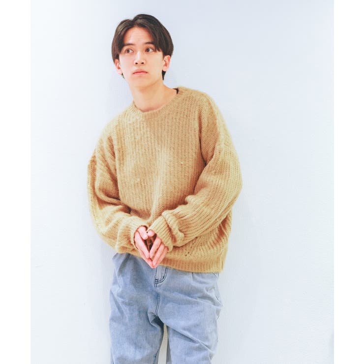 モヘアライクニットプルオーバー ユニセックス オーバーサイズ | aimoha  | 詳細画像42 