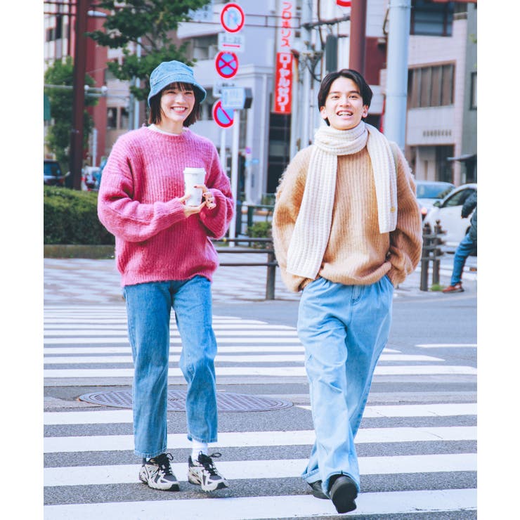 モヘアライクニットプルオーバー ユニセックス オーバーサイズ | aimoha  | 詳細画像46 