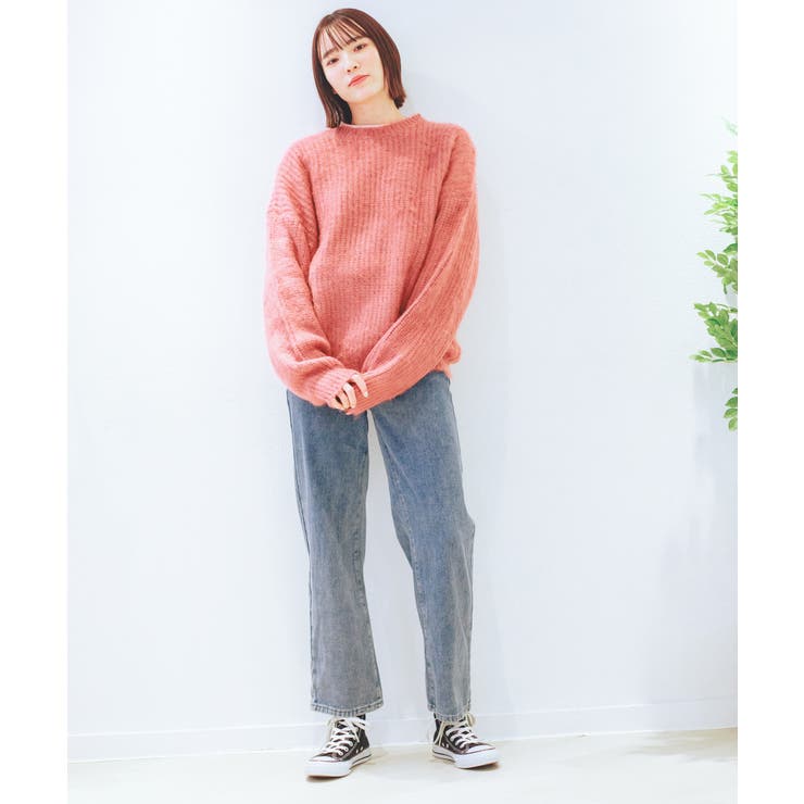 モヘアライクニットプルオーバー ユニセックス オーバーサイズ | aimoha  | 詳細画像35 