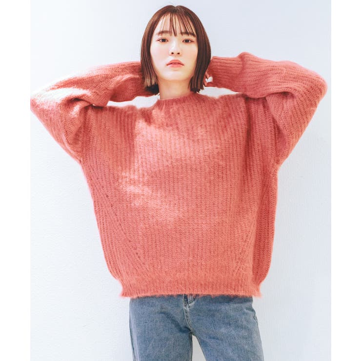 モヘアライクニットプルオーバー ユニセックス オーバーサイズ | aimoha  | 詳細画像33 