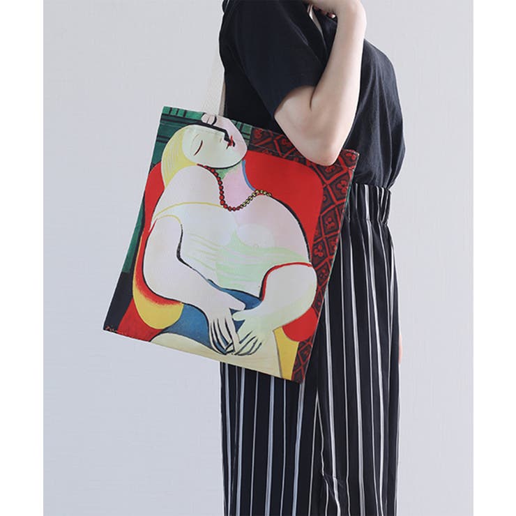 a | OUTLET 名画プリントトートバッグ キャンバス | aimoha 