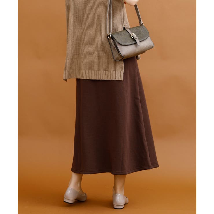 裏起毛ウォームストレッチスカート 裏起毛 ロングスカート | aimoha  | 詳細画像4 