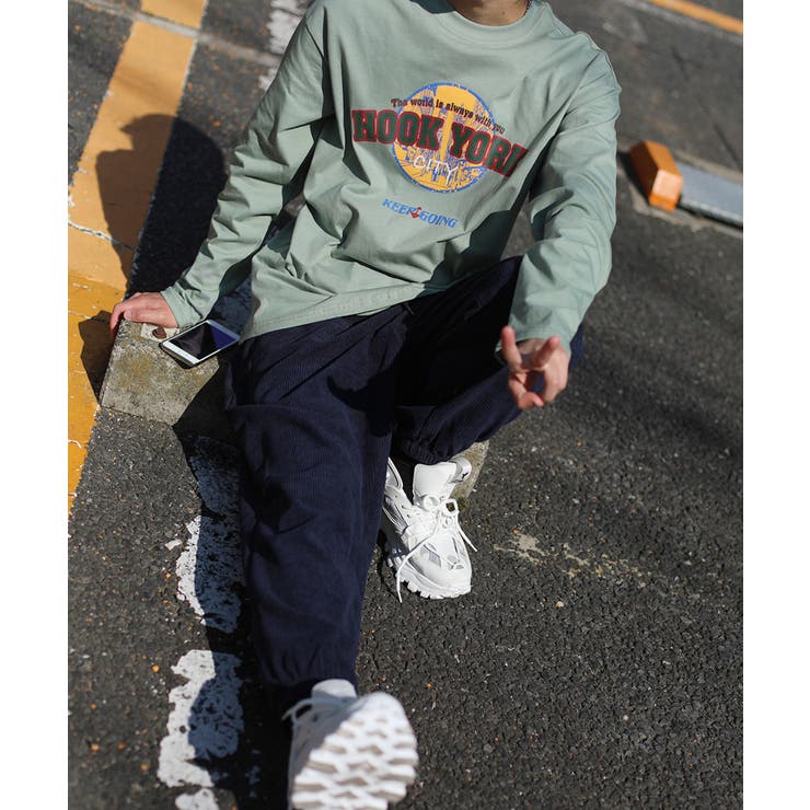 ロンT【HOOK】アメカジロゴプリントロングTEE ユニセックス 韓国ファッショ… | HOOK | 詳細画像33 