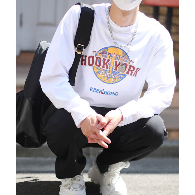ロンT【HOOK】アメカジロゴプリントロングTEE ユニセックス 韓国ファッショ… | HOOK | 詳細画像60 