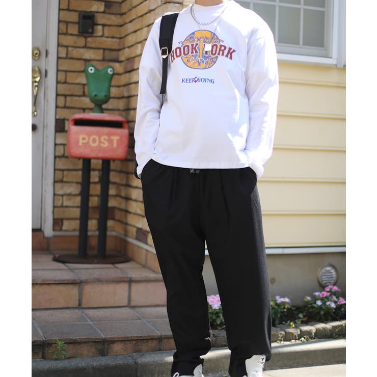 ロンT【HOOK】アメカジロゴプリントロングTEE ユニセックス 韓国ファッショ… | HOOK | 詳細画像64 