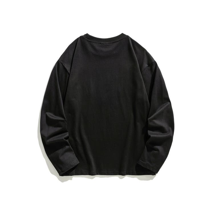 ロンTアメカジロゴプリントロングTEE ユニセックス 韓国