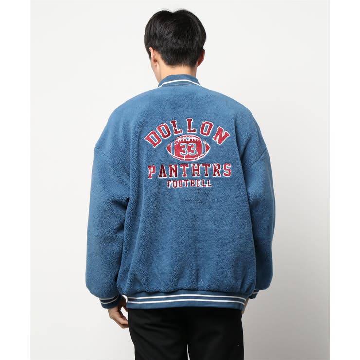 【​限​定​販​売​】 アメカジ英字刺繍モコモコボアスタジャンジャケット ブルゾン ジャケット・アウター
