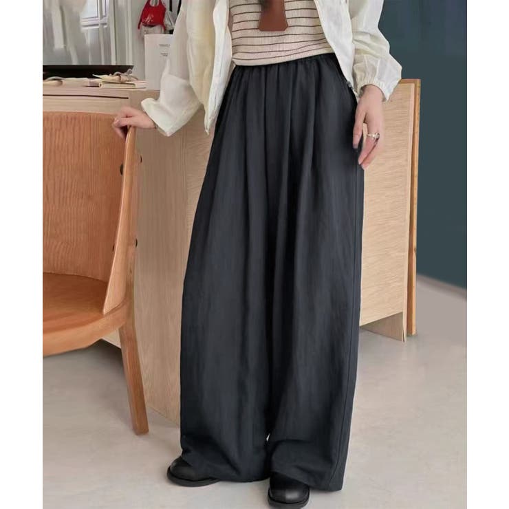 タックギャザー ワイドリラックスパンツ | aimoha  | 詳細画像15 