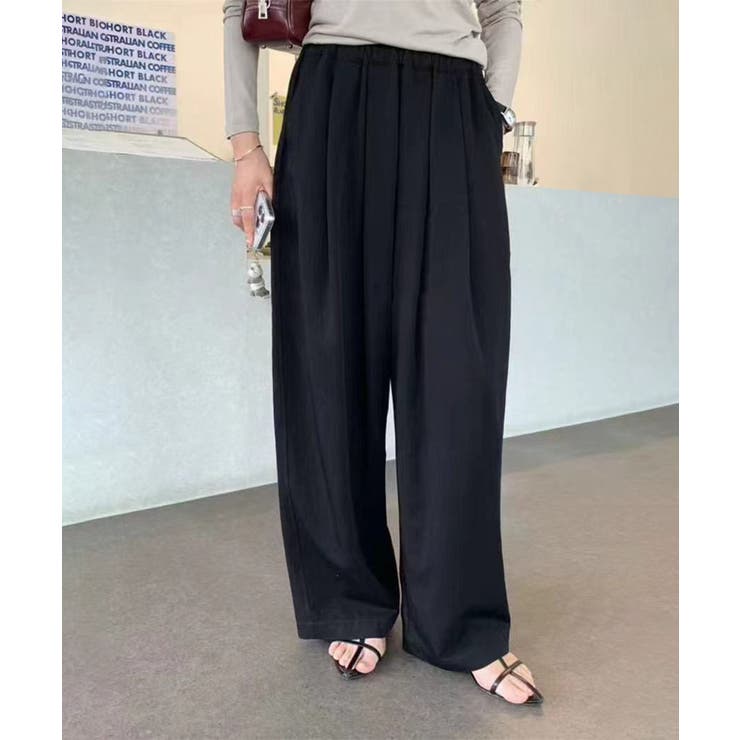 タックギャザー ワイドリラックスパンツ | aimoha  | 詳細画像17 