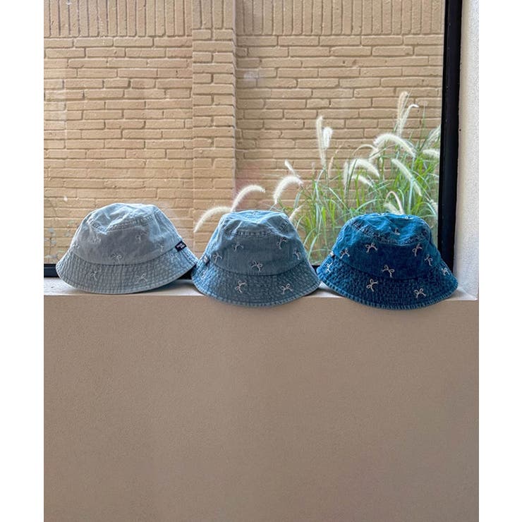 【aimoha-KIDS-】キッズ リボン刺繍ハット | aimoha kids | 詳細画像2 