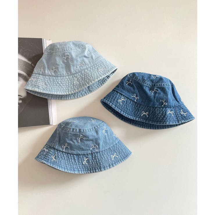 【aimoha-KIDS-】キッズ リボン刺繍ハット | aimoha kids | 詳細画像6 