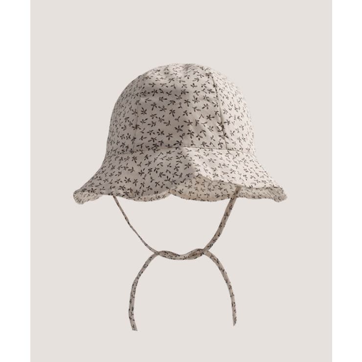 ライトベージュ | 【aimoha-KIDS-】キッズ 花柄ハット | aimoha kids