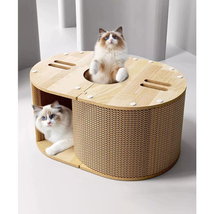 ベージュ | 多機能猫用爪とぎハウス | aimoha 