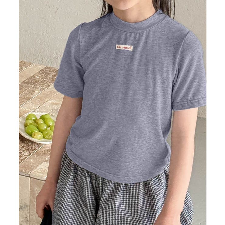 【aimoha-KIDS-】シンプルロゴ風ベーシックTシャツ | aimoha kids | 詳細画像1 