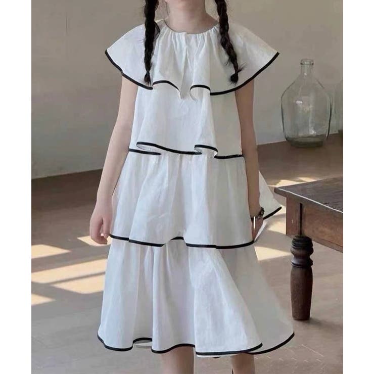 【aimoha-KIDS-】フリルティアードワンピース | aimoha kids | 詳細画像8 