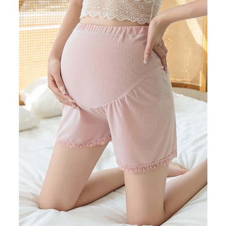 裾レースマタニティショートパンツ | aimoha  | 詳細画像1 