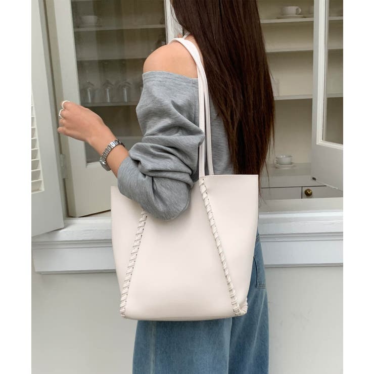 ホワイト | ショルダートートバッグ | aimoha 