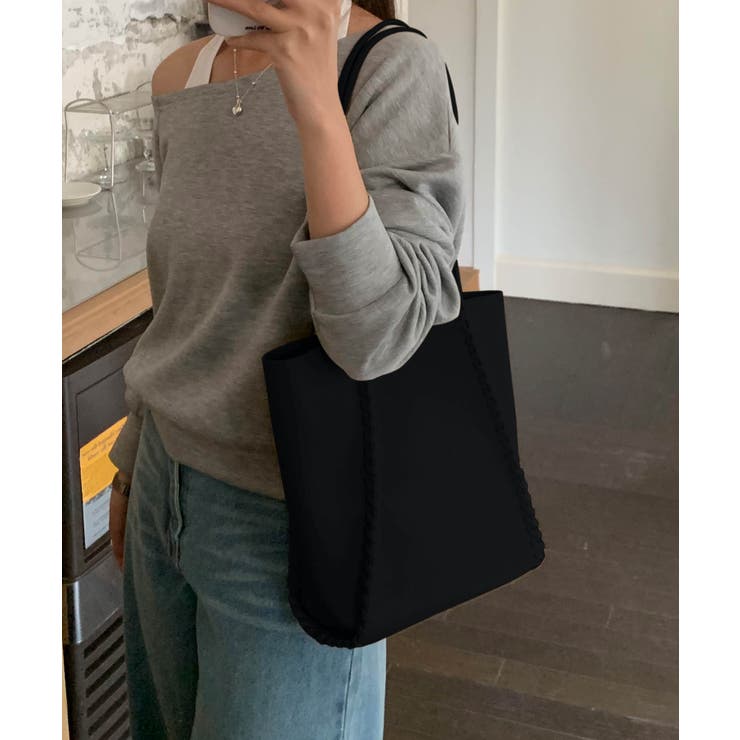 ブラック | ショルダートートバッグ | aimoha 