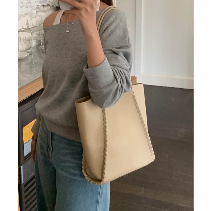 ベージュ | ショルダートートバッグ | aimoha 