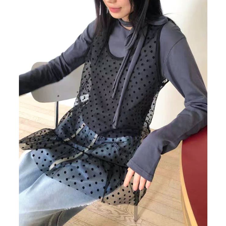 ドットチュールティアードタンクトップ | aimoha  | 詳細画像4 