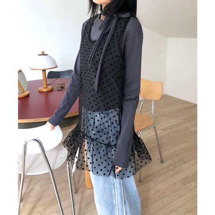 ドットチュールティアードタンクトップ | aimoha  | 詳細画像7 