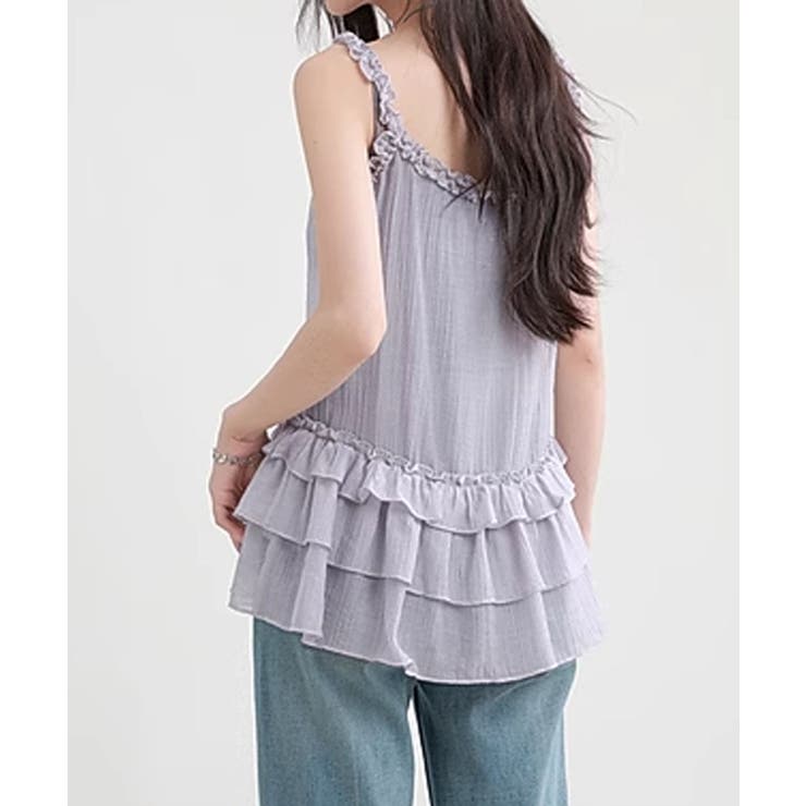 ライトパープル | フリルティアードキャミソール | aimoha 